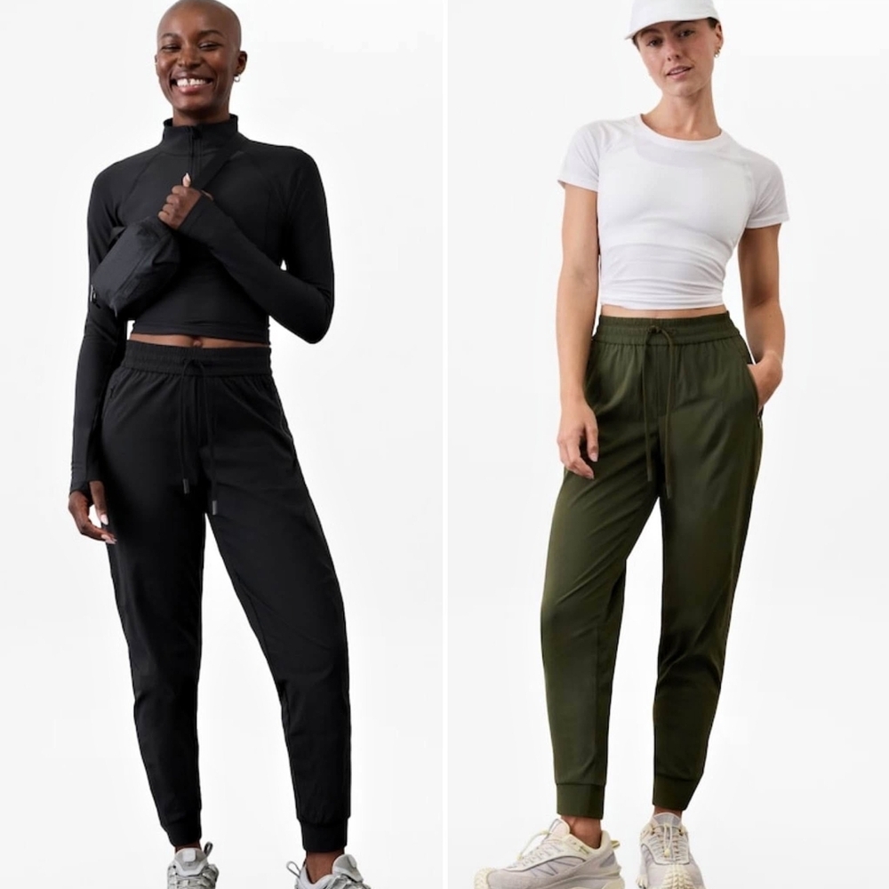 Athleta Black and Olive Joggers for Women